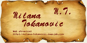 Milana Tokanović vizit kartica